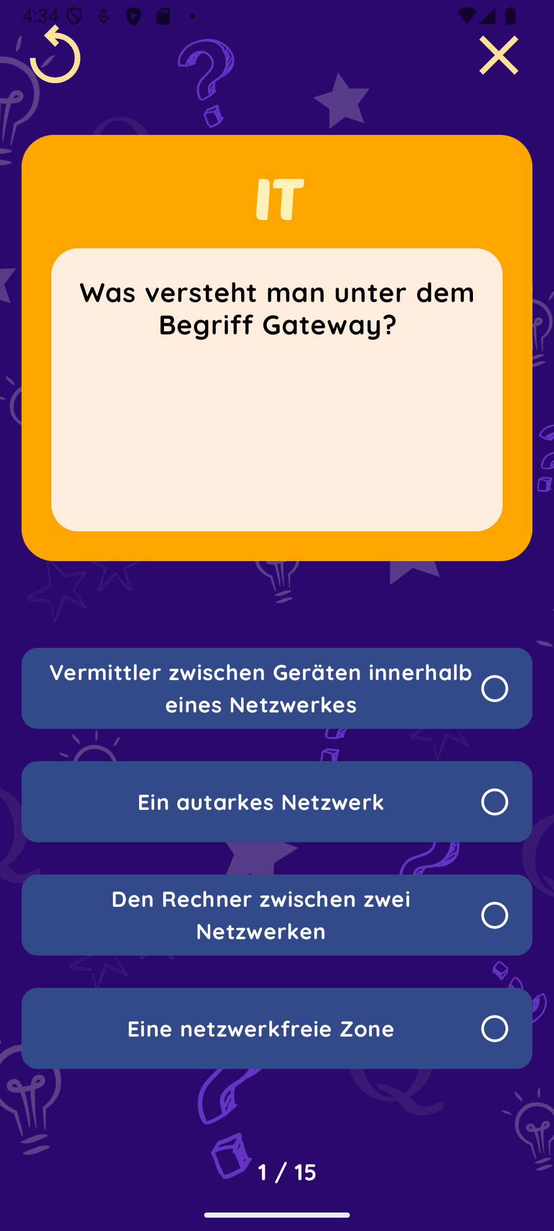 Quizrunde im Spielverlauf