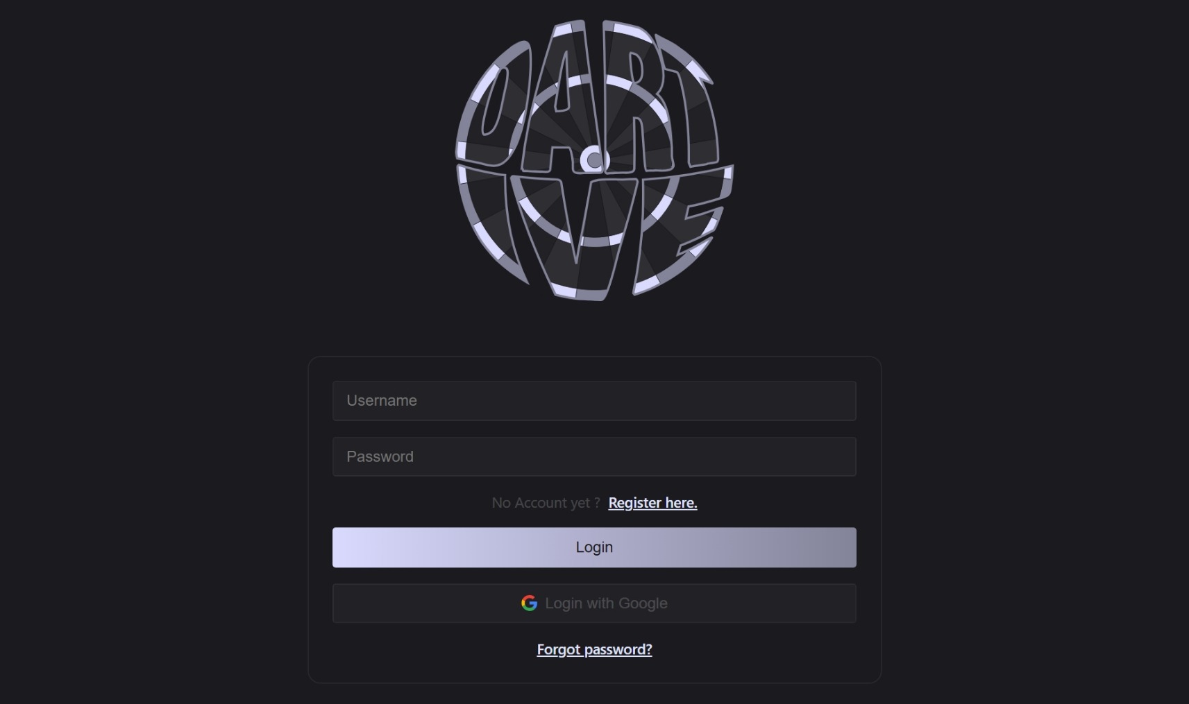 Login Bildschirm
