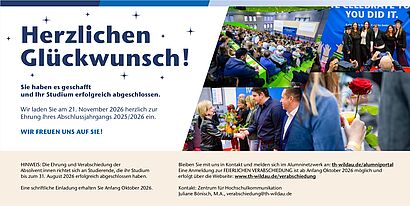 Einladungskarte für die Verabschiedung 2026 Einladungstext