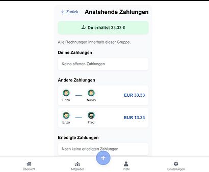 App5 Screenshot der App: Tripster – Reisekostenverwaltung für Gruppenreisen