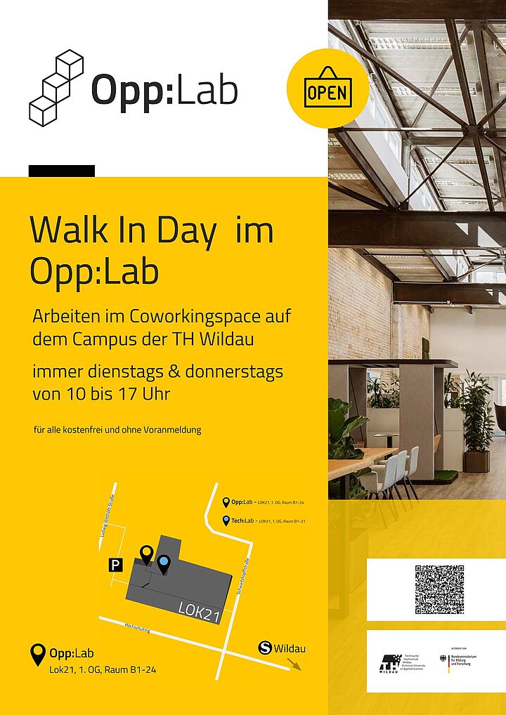 Opp:Lab Info Schild zum Wald In Day