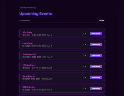 Upcomming events