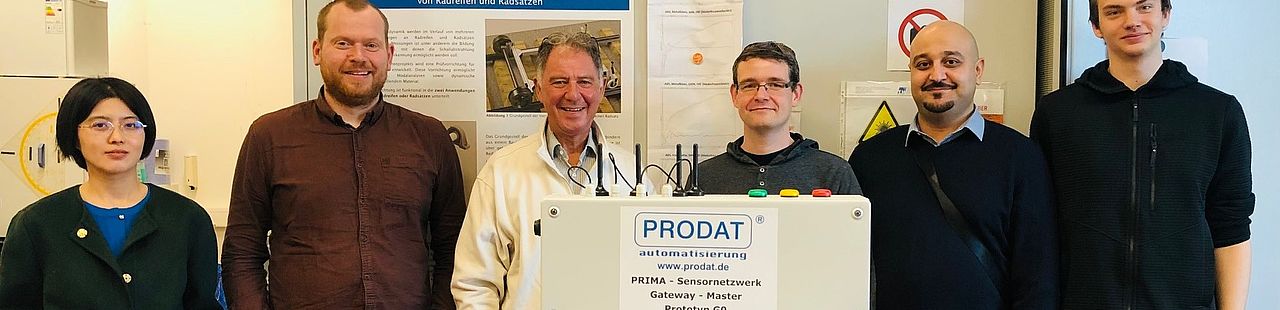 Wissenstransfer im Bereich der Schwingungstechnik, Beschäftigte von PRODAT Informatik GmBH und TH Wildau beim Austausch