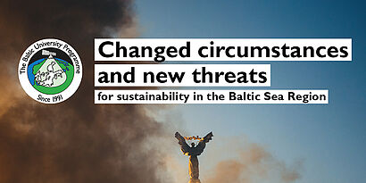 Grafik zur BUP Student Conference mit Slogan "Changed circumstances and new threats"