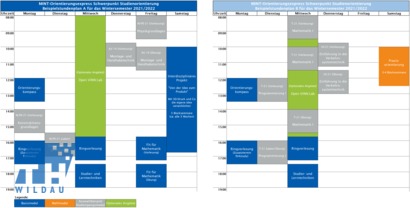 "MINT-Orientierungsexpress" WiSe 2021/22 Beispielstudienpläne Schwerpunkt Studienorientierung Beispielstudienpläne für den Schwerpunkt Studienorientierung im Rahmen des "MINT-Orientierungsexpress" zum WiSe 2021/22
