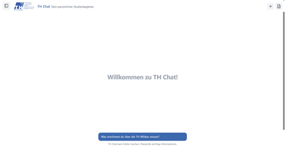 Screen mit dem TH Chat - Der Studienberater der TH Wildau