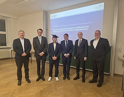 v.l.n.r. Prof. Dr. Jörn Schönberger, Prof. Dr. Christian Liebchen, Dr. Maik Schälicke, Prof. Dr. Karl Nachtigall, Prof. Dr. Udo Buscher, Dr. Jens Opitz"