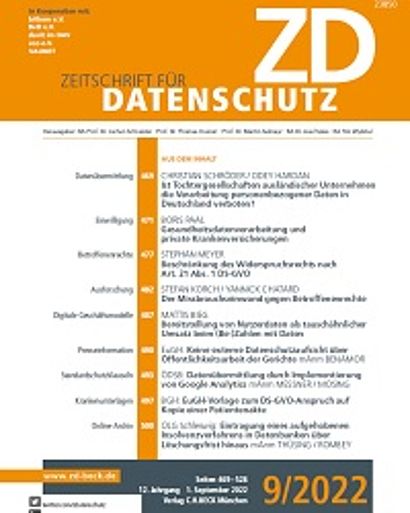 Titel ZD neu Titelbild ZD 9/2022