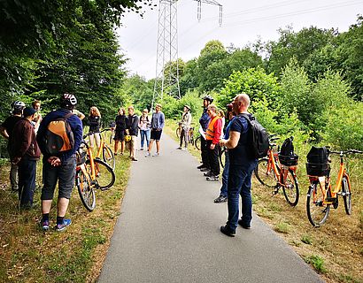 Projektreffen Baltic ForBio Altlandsberg Radtour mit Projektpartnern