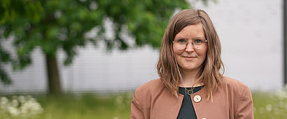 Caroline Huth von der Stiftungsprofessur Radverkehr auf dem Campus