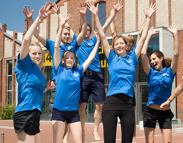 Studenten beim Sport an der TH Wildau
