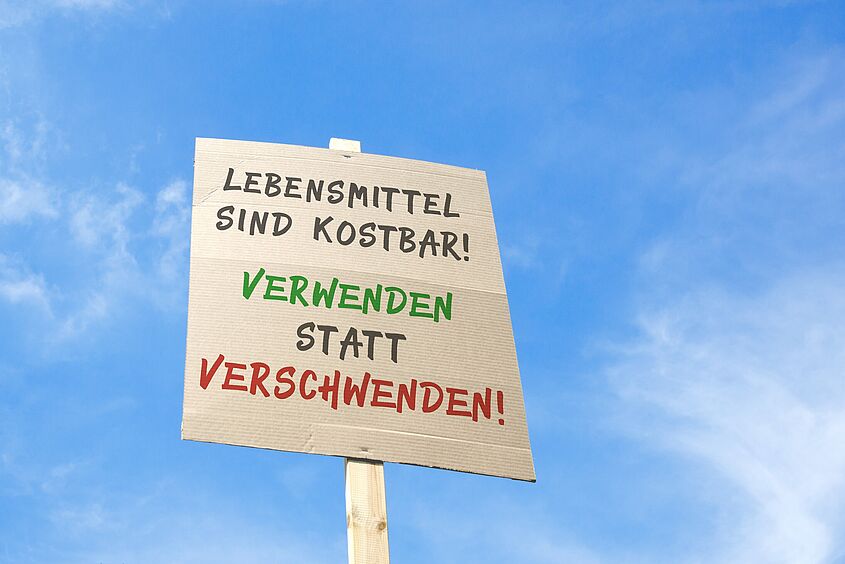 Verwenden hkama Plakat mit Information zu Lebensmittelschutz
