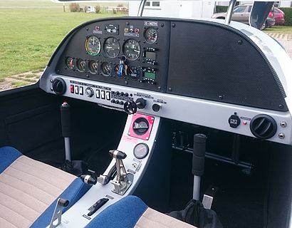 Cockpitansicht des Forschungsflugzeug JULIA