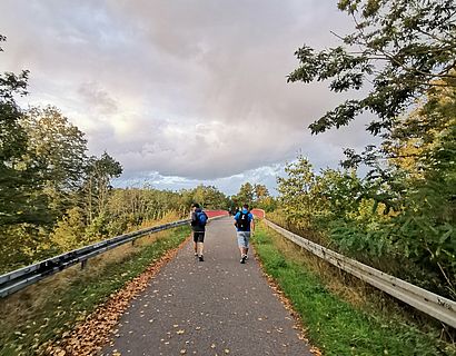 Wander/-innen am Horizont