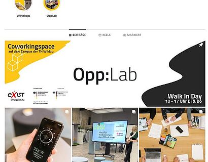 das Opp:Lab auf Instagram