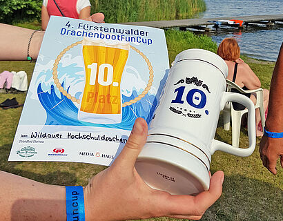 Drachenbootrennen - Urkunde und Henkelpott