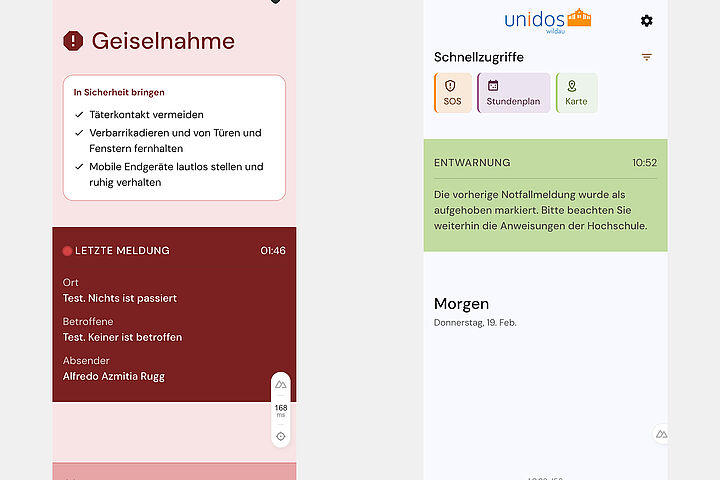 Jede Warnung (hier innerhalb eines Tests) kann später durch einen Entwarnung aufgehoben werden.