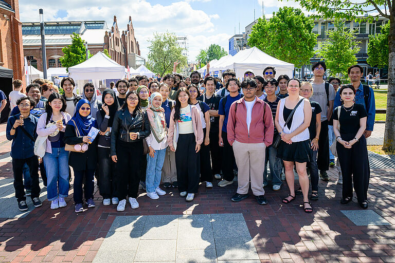 Gruppenfoto von internationalen Studieninteressierten
