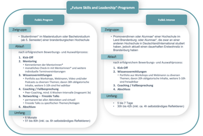 grafischer Überblick über beide Programme