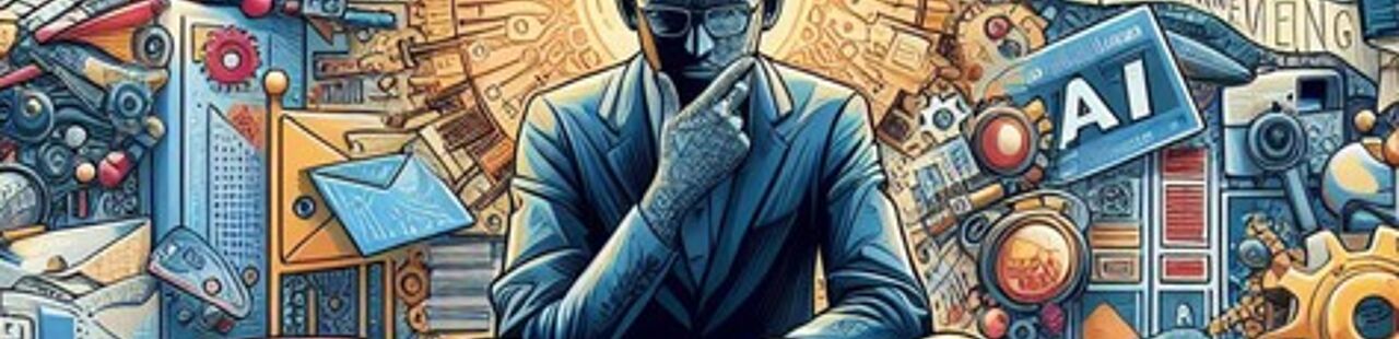 Dieses Bild ist eher symbolisch und fängt die Themen des Projekts (KI, Wissen, TH Wildau, Kreativität) visuell ein