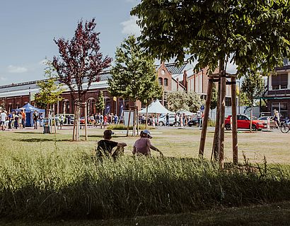 Foto Hochschulinformationstag 2018 eine Wiese