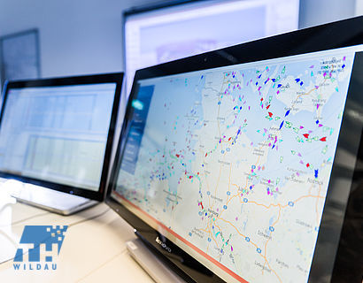 Leitstand mit Livetracking-Daten