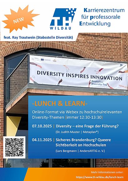 Poster zum Lunch & Learn Event mit Terminankündigung