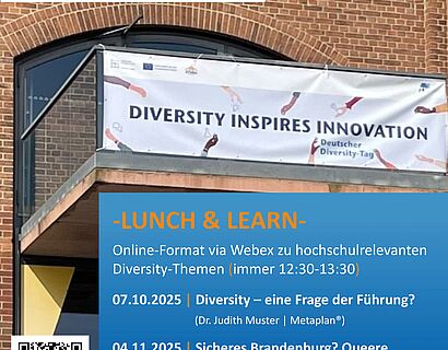 Poster zum Lunch & Learn Event mit Terminankündigung