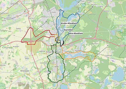 Streckenführung der Kleeblattwanderung 2026 mit Karte
