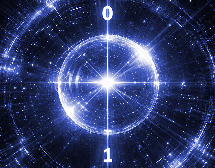 Künstlerische Darstellung eines Qubits