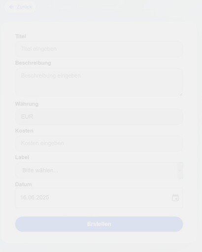 App6 Screenshot App: Tripster – Reisekostenverwaltung für Gruppenreisen