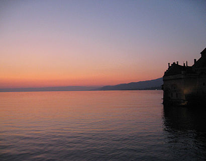 Sonnenuntergang am Genfer See