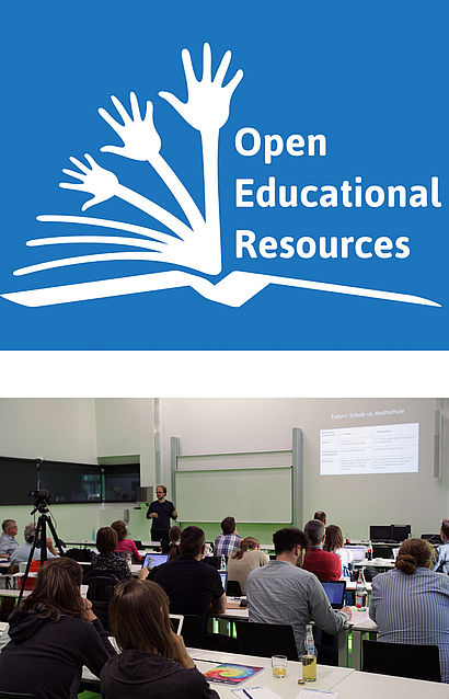 Logo und Vortrag im Forum eLearning zu OER - Open Educational Resources