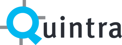 Blaues Logo der Softwarefirma Quintra
