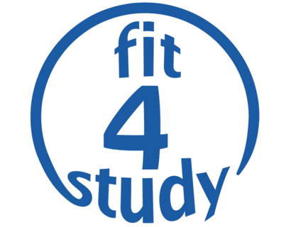 die Worte fit four Study in einem Kreis stehend