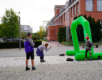 Fotoshooting am Wanderziel