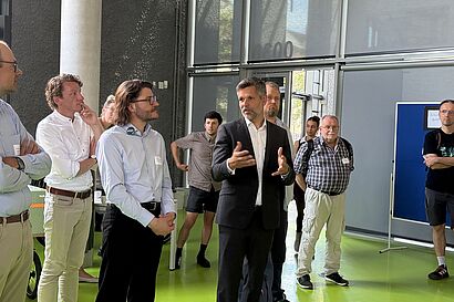 Die Teilnehmenden des Thementisches "Modulares Fahrradparken" tauschen sich aus