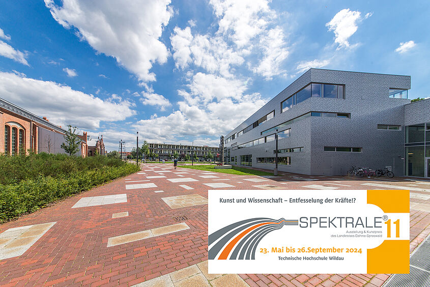 Spektrale 2024 Collage aus Campusbild der TH Wildau und Logo der Spektrale