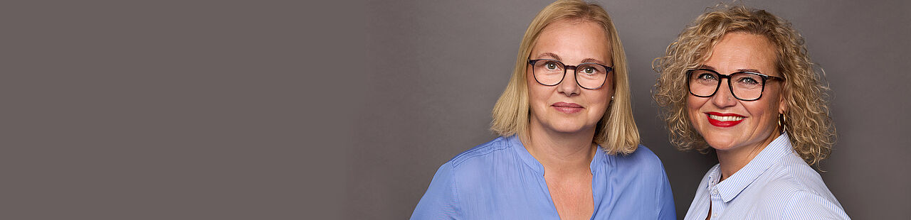 Portraitbilder der Mitarbeiterinnen der TK-Lounge
