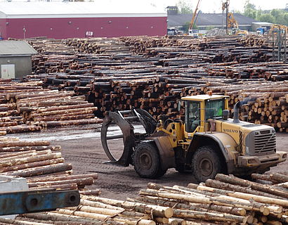 Werksinterner Holzumschlag