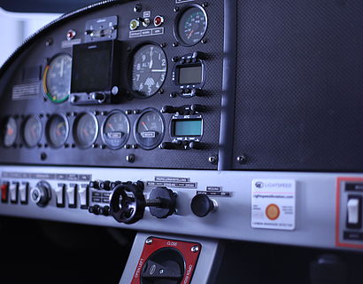 Cockpitansicht des Forschungsflugzeug JULIA