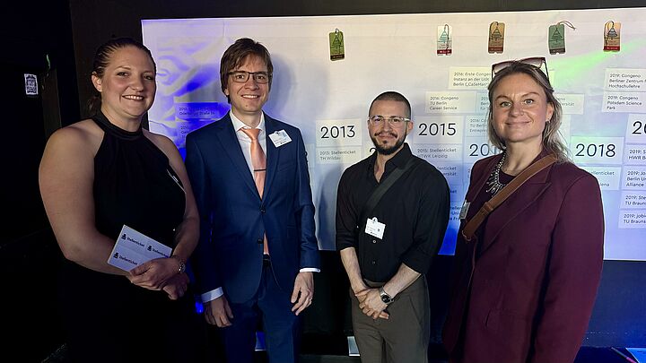 Mitglieder von Stellenticket GmbH und des Career Service der TH Wildau beim Jubiläum von Stellenticket