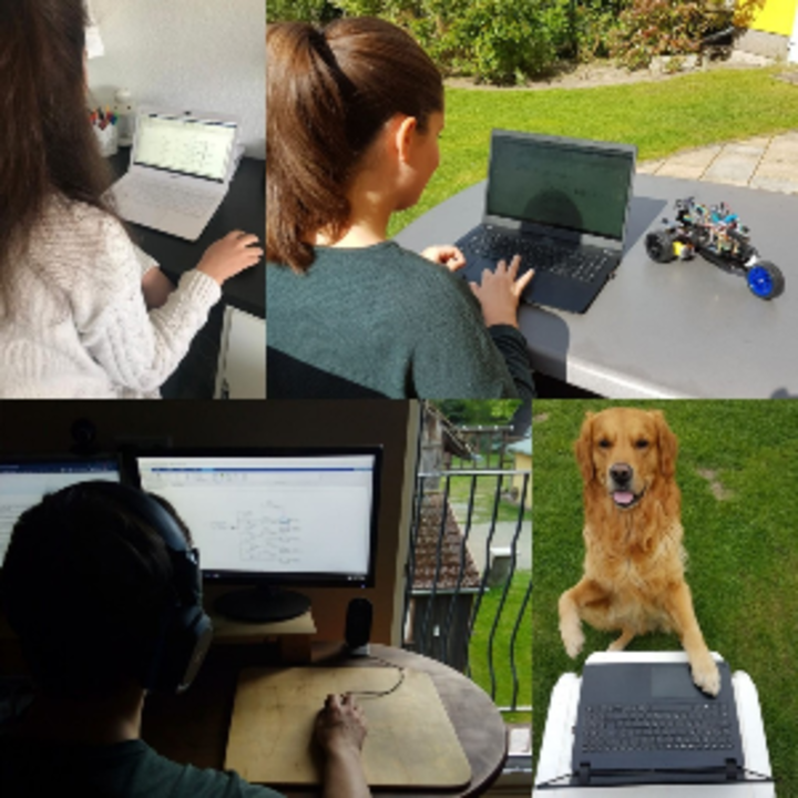 Arbeiten im HomeOffice - Collage HomeOffice, Corona