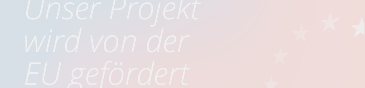 Auszug zum ProjektPoster mit Aufschrift "Unser Projekt wird von der EU gefördert"