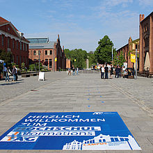 „Refugees welcome“: Aktion auf dem Campus am 20. Juni 2016 zum Weltflüchtlingstag
