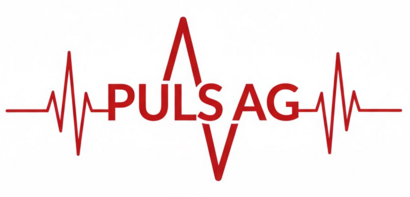 rotes Logo mit Pulsierender Linie