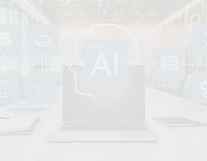 Hier ist ein Ki generiertes Bild zu sehen, in der Mitte des Bildes ist ein Computer abgebildet und auf den beiden Seiten ist ein Notizblock zu sehen. Im Fokus allerdings stehen blaue Symbole, die sich in der Mitte über dem Laptop befinden, dort ist ein Kopf abgebildet mit der Inschrift "AI".