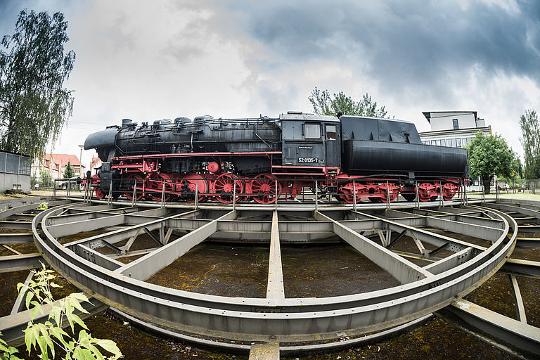 Foto Lokomotive auf Drehteller