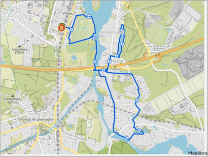 Karte Wandertag 2026 große Runde