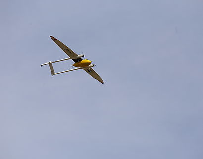 ATISS im Flugbetrieb mit Ansicht von unten